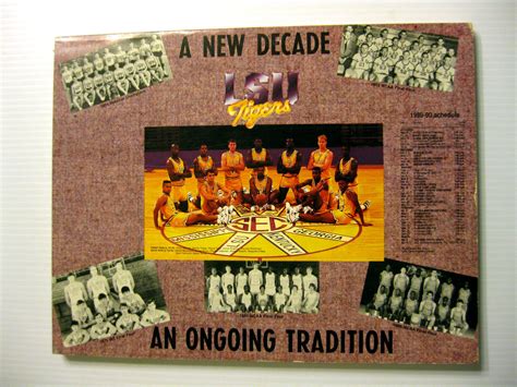 1989-90 LSU BASKETBALL MEDIA GUIDE CHRIS JACKSON SHAQ ONEAL STANLEY ...