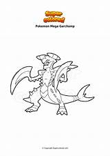 Mega Garchomp Coloring Pages sketch template
