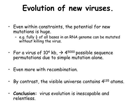 PPT - Virus Evolution. Lecture 6. Chapter 20, pp. 759 – 777. PowerPoint ...