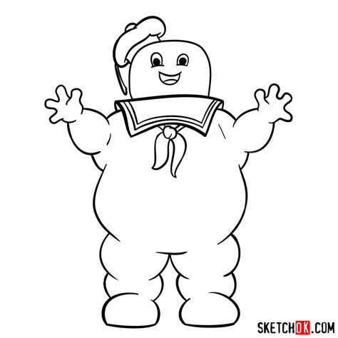 How to draw Stay Puft Marshmallow Man | Ghostbusters - Sketchok easy ...