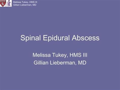 Spinal Epidural Abscess