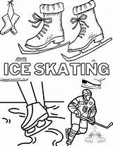 Ice Skate Coloring Page Printable sketch template