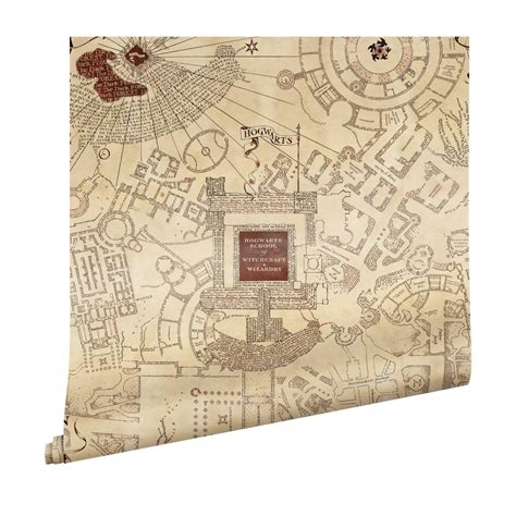 The Marauder's Map Deluxe Wallpaper - MinaLima Harry Potter Bedroom ...