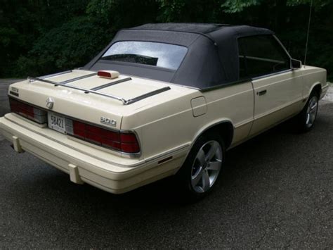 1986 Dodge 600 Convertible 2.2 Turbo for sale: photos, technical ...