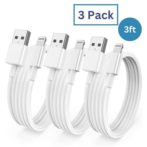 3Pack 3FT iPhone Lightning Cable iPhone Charger Lightning to USB A ...