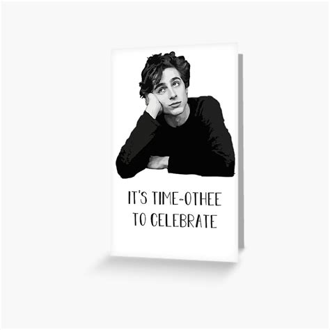 "Timothee Chalamet Birthday Card" Greeting Card for Sale by sedrann15 ...