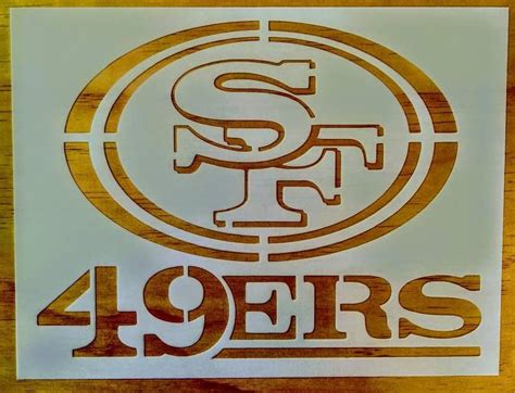 49ers Stencil 9x12 | Etsy | Stencils, 49ers, 49ers logo