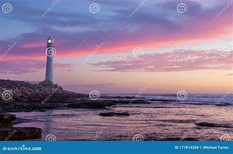 Slangkop Lighthouse Near the Town of Kommetjie in Cape Town, South ...