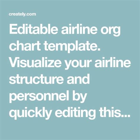 Editable airline org chart template. Visualize your airline structure ...