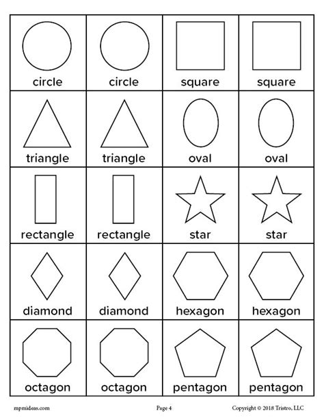 FREE Printable Shapes Matching Memory Game! – SupplyMe