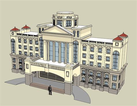 💎【Sketchup Architecture 3D Projects】European Classical Architecture Sk – CAD Design | Free CAD ...