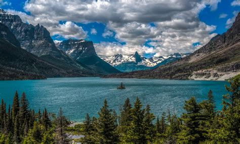 Nature, 1080P, Rocky Mountains, Lakes, Saint Mary Lake, Mountain, Cloud ...