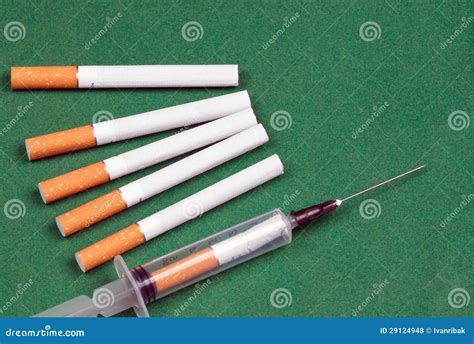 Nicotine dependence stock photo. Image of tobacco, syringe - 29124948