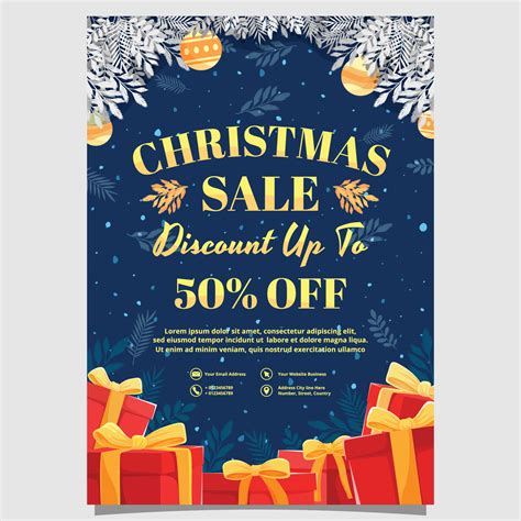 Christmas Sale Promotion Poster Template 14605827 Vector Art at Vecteezy