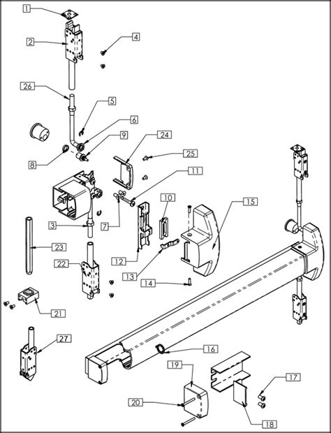 Panic Bar Parts Diagram