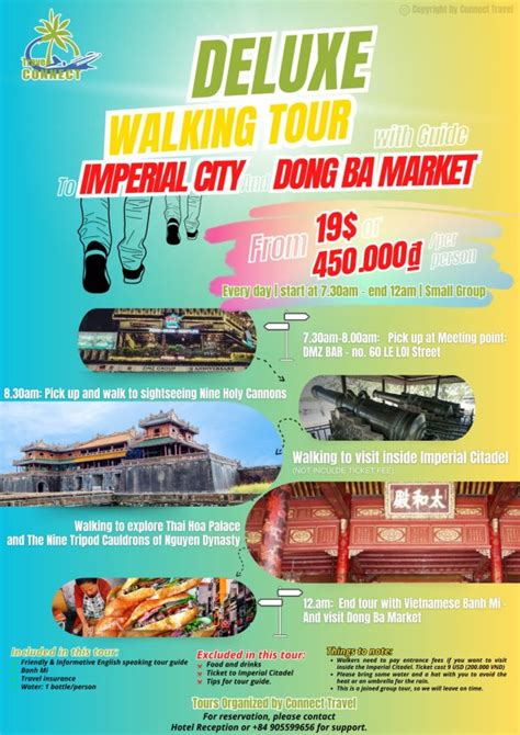 DELUXE WALKING TOUR TO IMPERIAL CITY AND DONG BA MARKET WITH GUIDE | Connect Travel