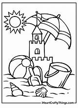 Simple Summer Coloring Pages sketch template