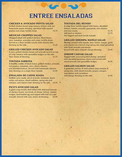 Casa de Pico Menu re-design on Behance