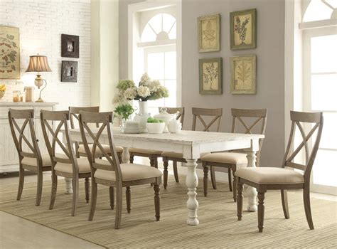 Trani Weathered Worn White 9-Piece Dining Set with Extendable Table - Walmart.com