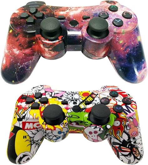 Amazon.com: PS3 Controller,Galaxy and Graffiti Pattern Gaming Joystick ...