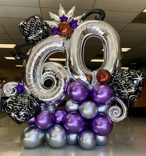 Pin by Veni Bozhilova on Balloons LETTERS & NUMBERS | 60th birthday party decorations, 60th ...