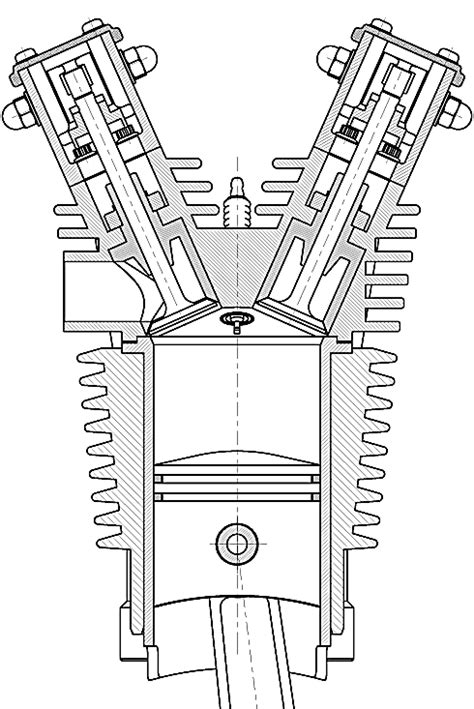 Four stroke overhead valve engine | Download Scientific Diagram