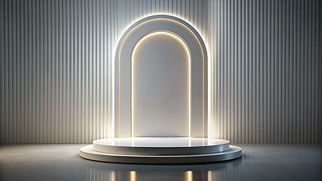 Minimalist Illuminated Display Podium Background, Display Design ...