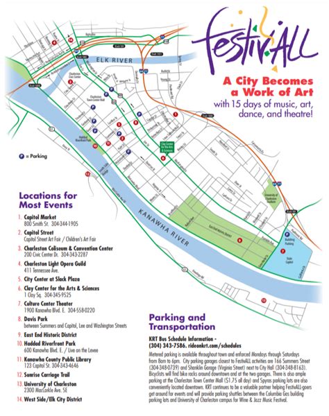 Downtown Charleston Map - FestivALL