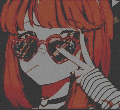 Download Grunge Anime Girl Black And Red Aesthetic Wallpaper | Wallpapers.com