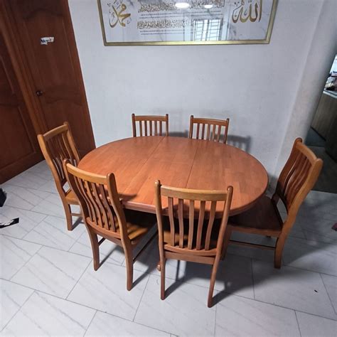 6-seater Dining Table Set, Furniture & Home Living, Furniture, Tables & Sets on Carousell