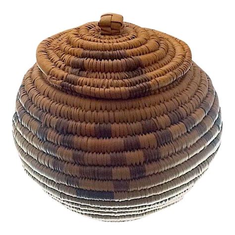 Mid-20th century Zulu Ukhamba lidded basket (or herb basket) Region ...