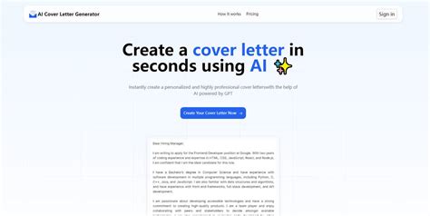 AI Cover Letter Generator - Expert Cover Letters in Seconds - Aitoolnet