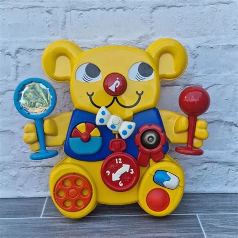 VINTAGE 1980S MATCHBOX Teddy Bear Baby Cot Activity Toy Yellow Bear Complete $33.10 - PicClick