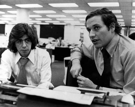 The reporters who uncovered the Watergate Scandal: Carl Bernstein and Bob Woodward [c. 1974 ...