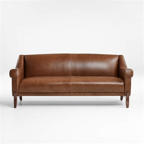 Small Leather Sofa, Mid Century Leather Sofa, Leather Bench Seat ...