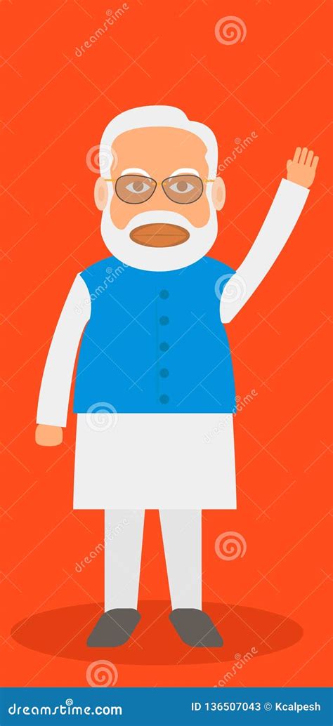 Vector Caricature, Illustration Of Narendra Modi, Indian Prime Minister ...