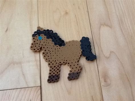 Perler bead horse | Perler beads, Bead crafts, Crafts