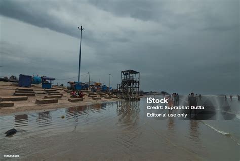 Dark Storm Clouds Over Horizon At Mandarmani Sea Beach Stock Photo - Download Image Now - iStock