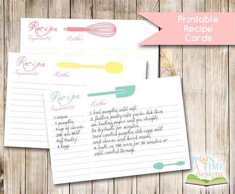 8 Best Images of Free Printable Recipe Cards To Type On - You Can Type ...