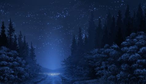 Forest Anime Night Wallpapers - Wallpaper Cave