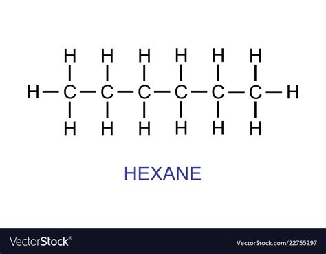 Hexane formula Royalty Free Vector Image - VectorStock