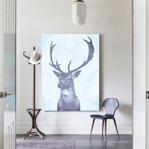 stag blue, canvas art by palm valley | notonthehighstreet.com