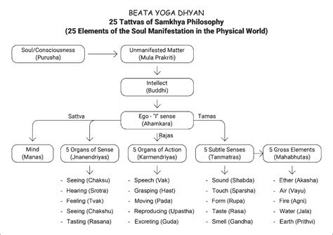 25 Tattvas According to Samkhya Philosophy (As the Soul Gets Manifested into the Physical World ...