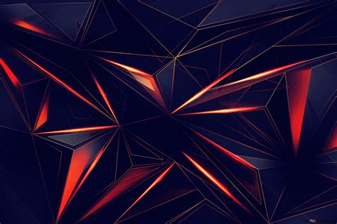 3D geometric triangles 4K wallpaper download