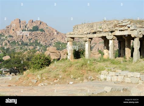 Ancient ruins of Vijayanagara Empire in Hampi, Karnataka, India Stock Photo - Alamy