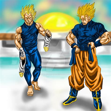 Goku and Vegeta Hyperbolic Time Chamber by kingofgraphite on DeviantArt