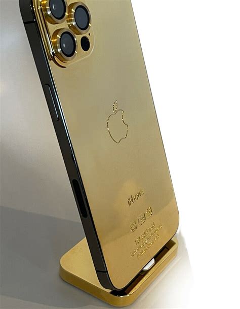 Custom Apple iPhone 12 Pro Max 512GB 24K Gold Plated Black - The Lux Group