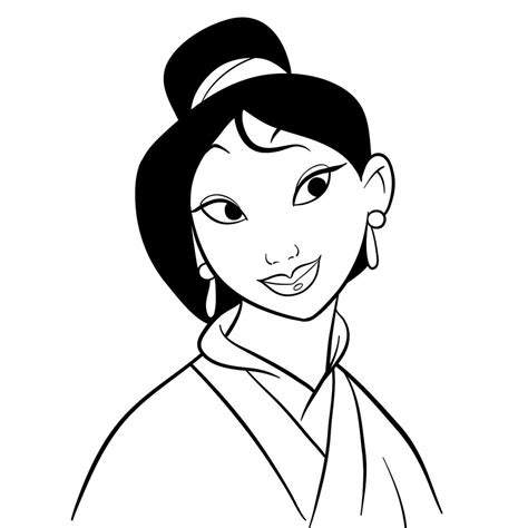 How to draw Mulan in the make-up - Sketchok easy drawing guides