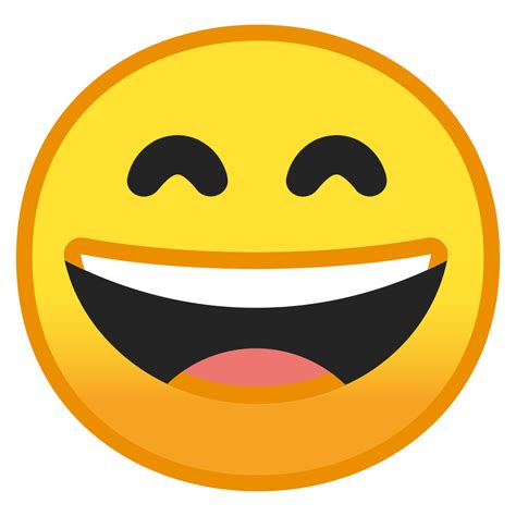 Grinning face with smiling eyes Icon | Noto Emoji Smileys Iconset | Google