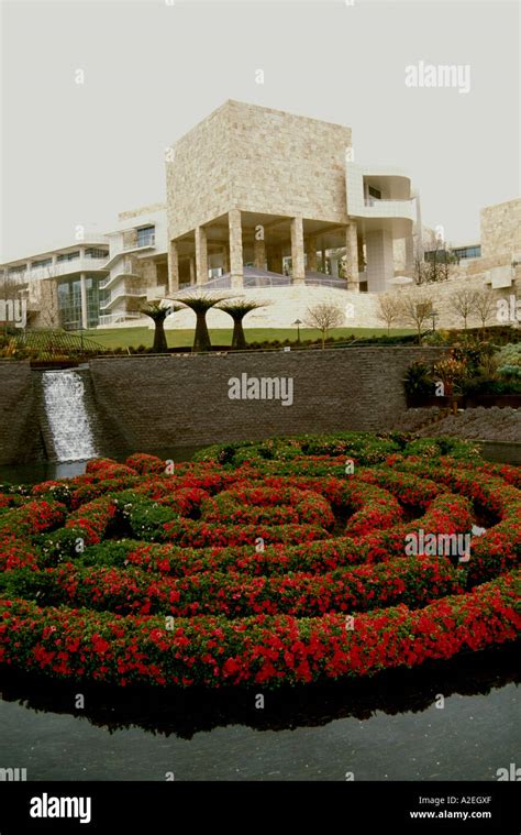 California Los Angeles J. Paul Getty Museum gardens Stock Photo - Alamy